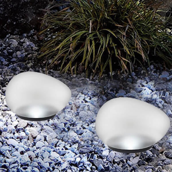 Solar Pebble ABS Sandblasted Glass LED Outdoor Landscape