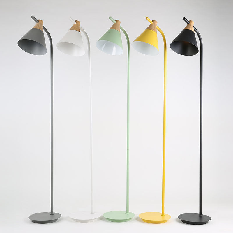 Contemporary Nordic Round Macaron Metal 1-Light Standing