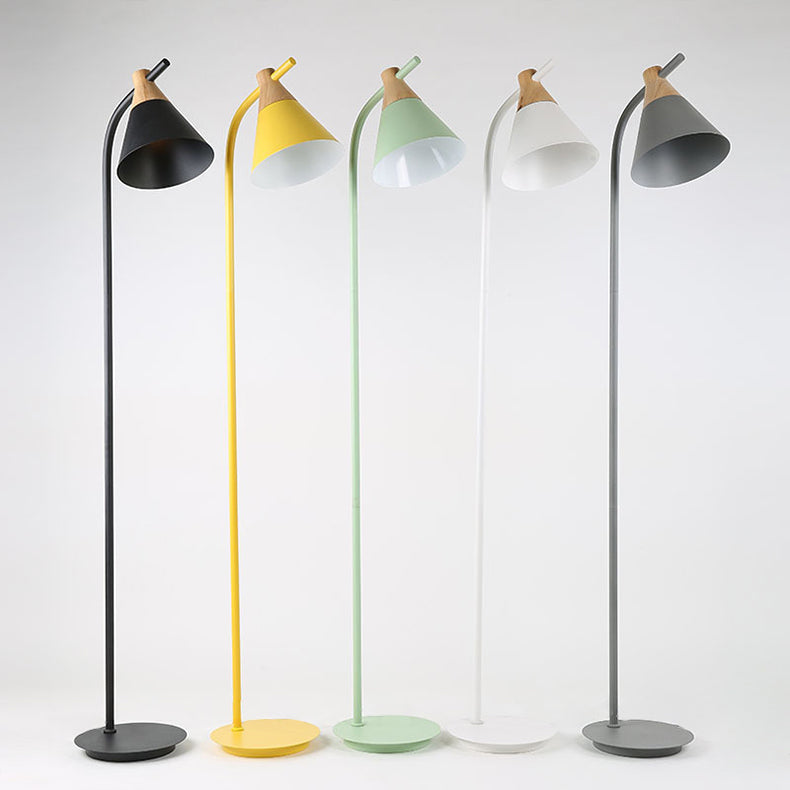 Contemporary Nordic Round Macaron Metal 1-Light Standing