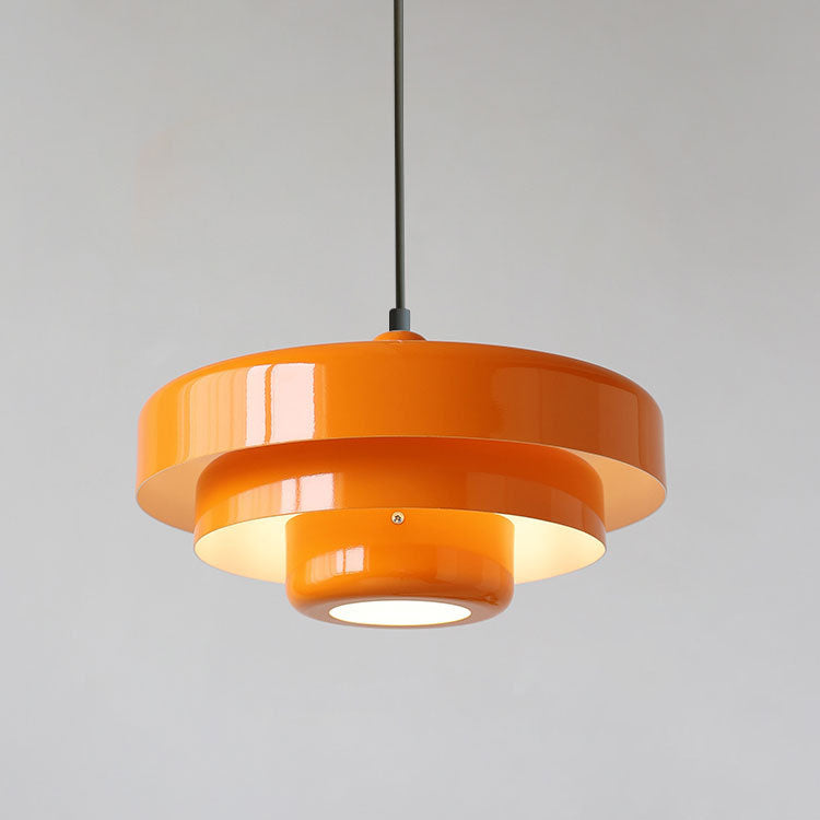 Nordic Vintage Multi-Layered Round Metal 1-Light Pendant