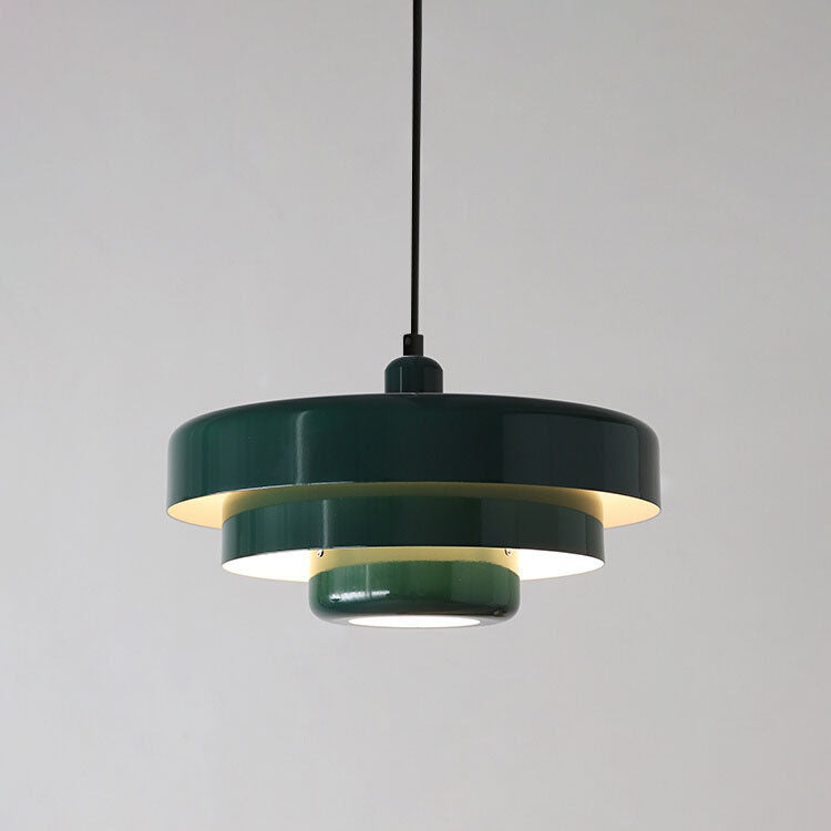 Nordic Vintage Multi-Layered Round Metal 1-Light Pendant