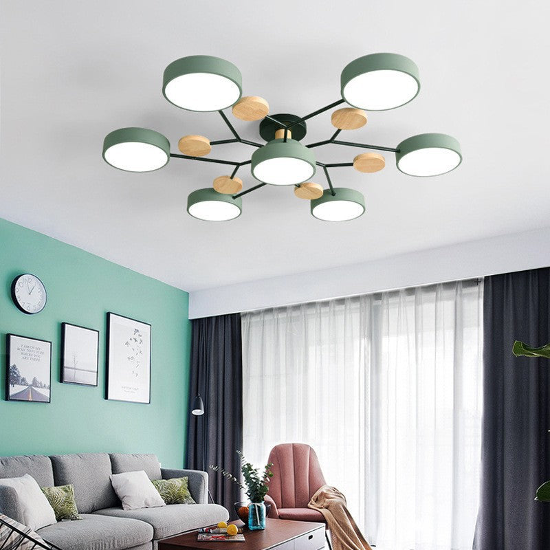 Contemporary Scandinavian Round Molecule Branch Design LED