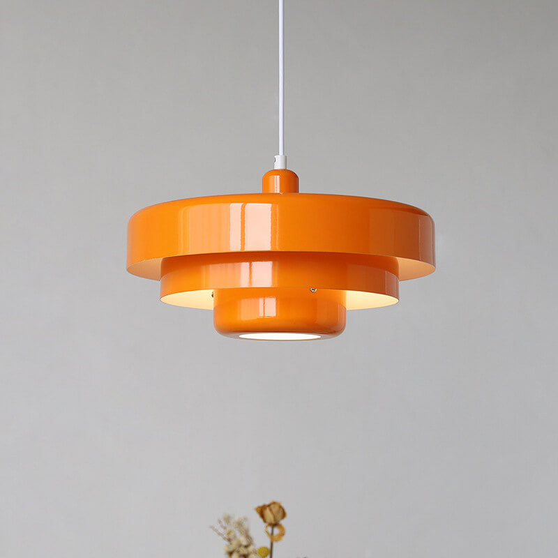 Nordic Vintage Multi-Layered Round Metal 1-Light Pendant