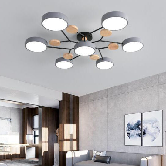 Contemporary Scandinavian Round Molecule Branch Design LED