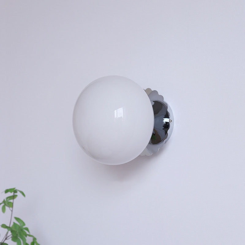 Modern Vintage Minimalist Iron Glass Round Head 1-Light