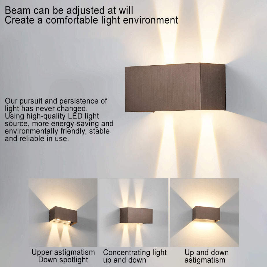 Modern Minimalist Aluminum Square Flat Adjustable Beam LED