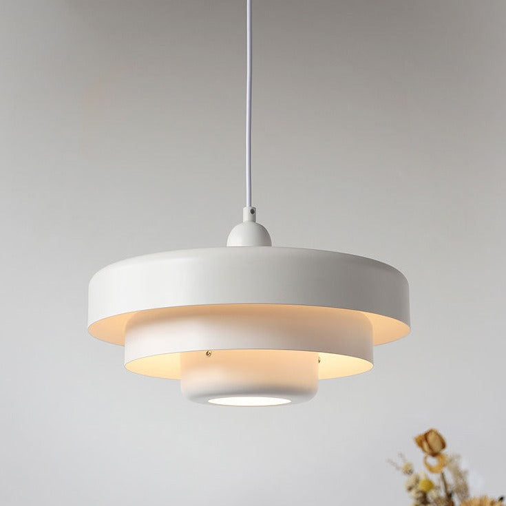 Nordic Vintage Multi-Layered Round Metal 1-Light Pendant