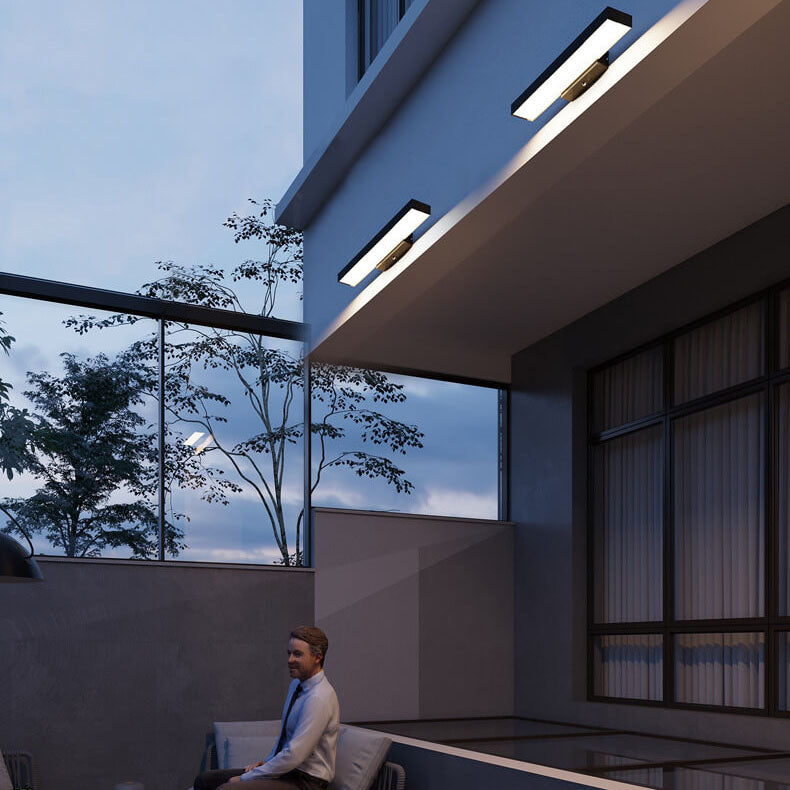 Modern Minimalist Rectangular Flat LED Sensor Outdoor