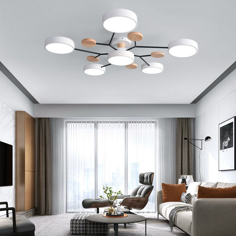 Contemporary Scandinavian Round Molecule Branch Design LED