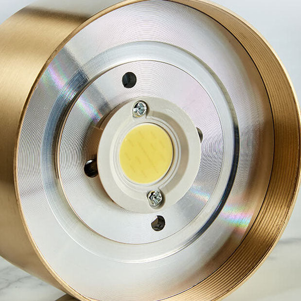 Modern Luxury Round Copper Ultra-thin LED Flush Mount Light