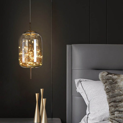 Contemporary Scandinavian Cylinder Oval Glass 1-Light