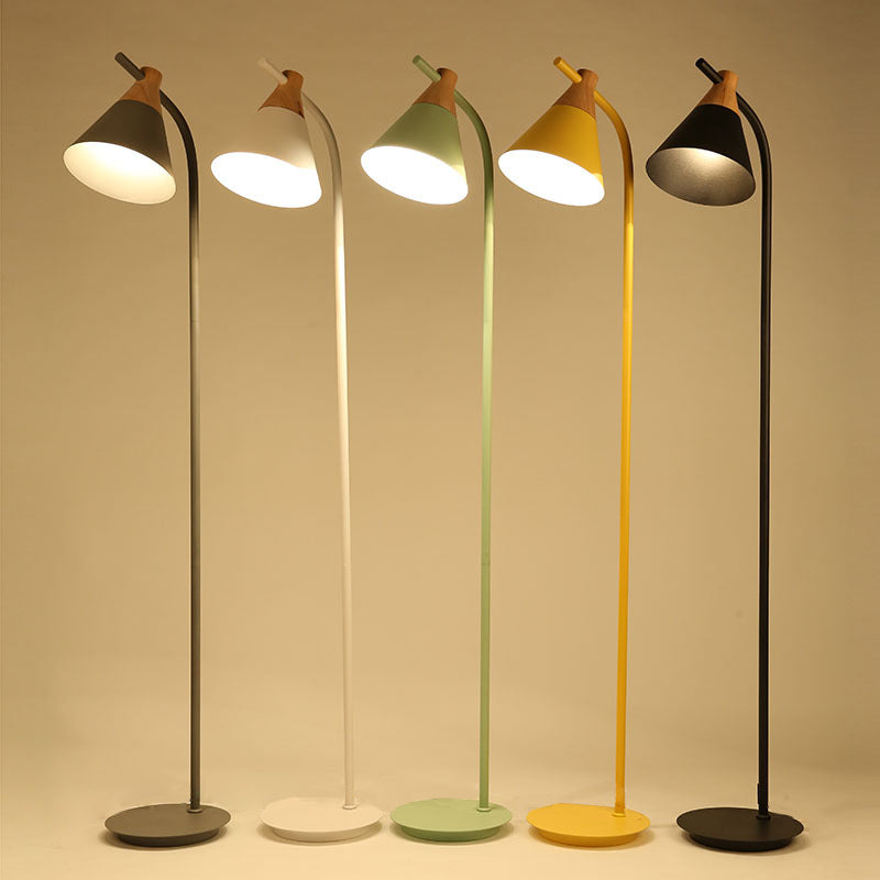 Contemporary Nordic Round Macaron Metal 1-Light Standing