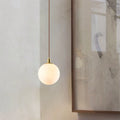 Contemporary Nordic Minimalist White Orb 1-Light Pendant