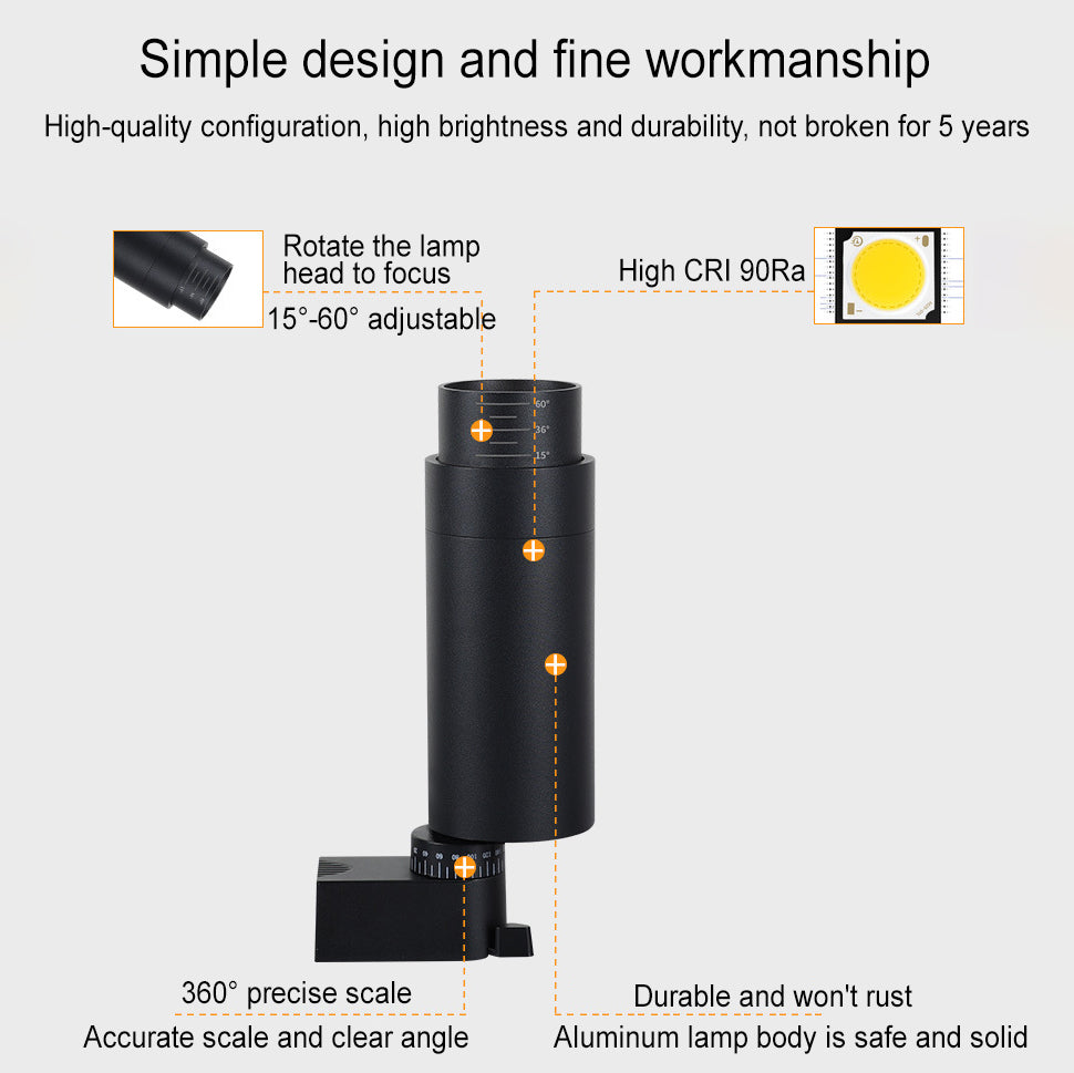 Modern Minimalist Adjustable Dimmable Focus Dimming