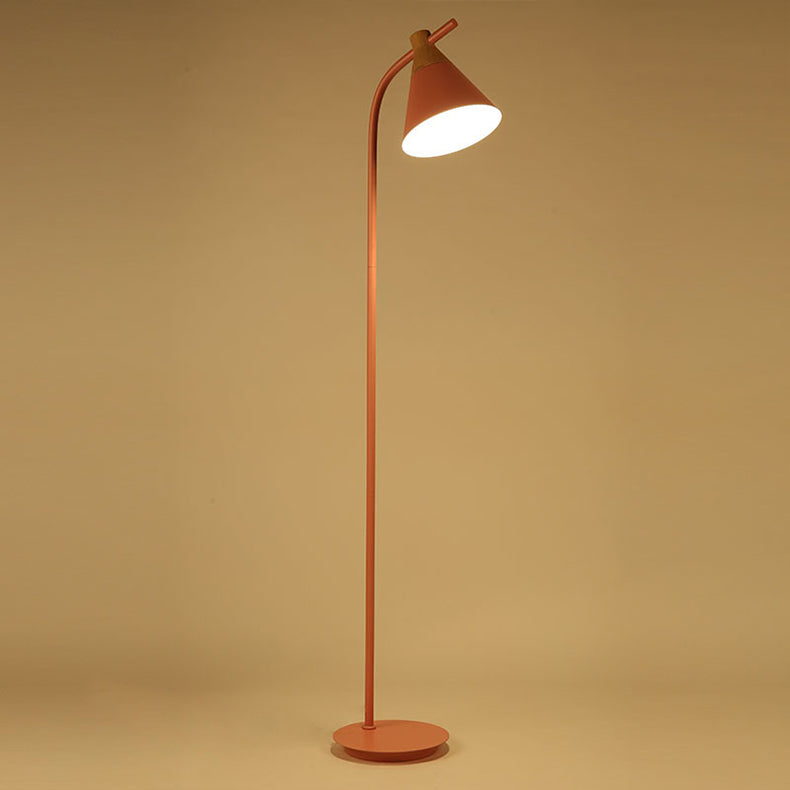 Contemporary Nordic Round Macaron Metal 1-Light Standing