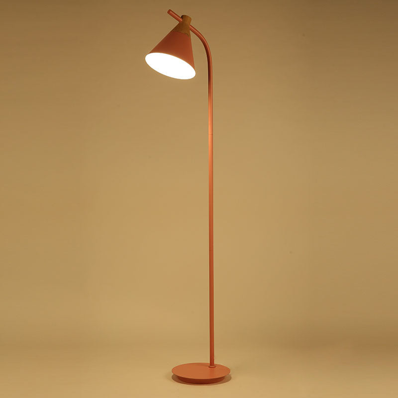 Contemporary Nordic Round Macaron Metal 1-Light Standing