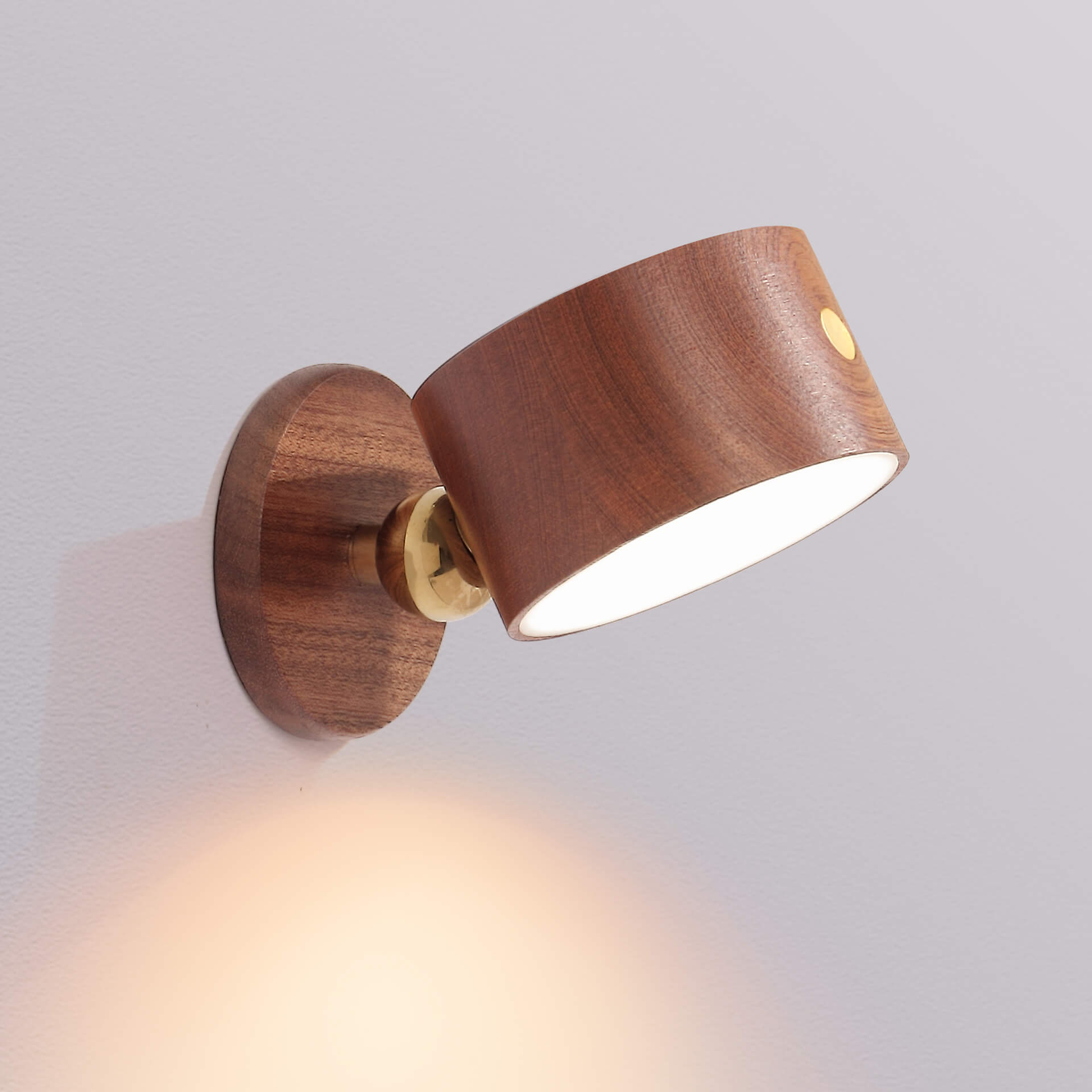 Simple Wooden USB Rechargeable Touch Magnetic LED Night