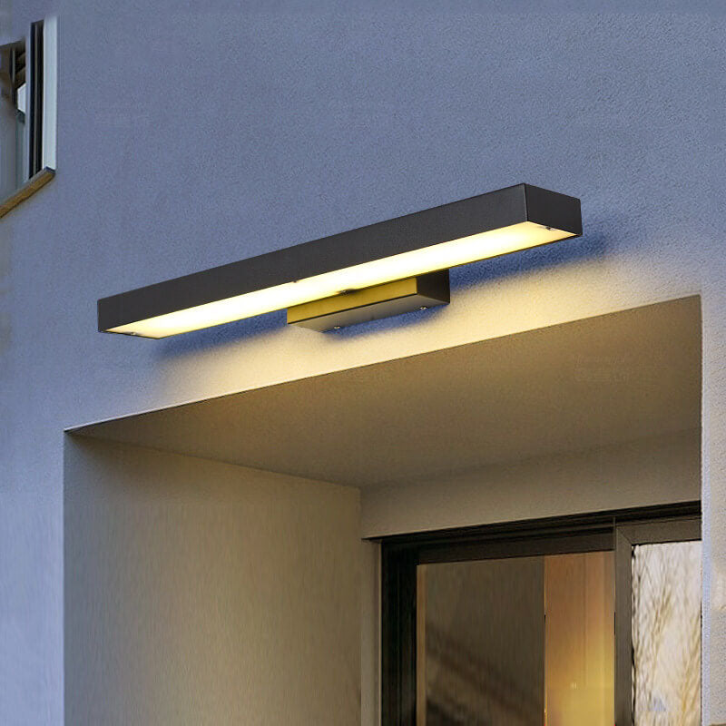 Modern Minimalist Rectangular Flat LED Sensor Outdoor