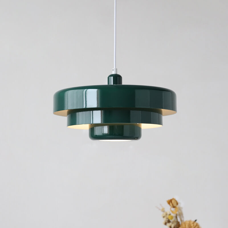 Nordic Vintage Multi-Layered Round Metal 1-Light Pendant