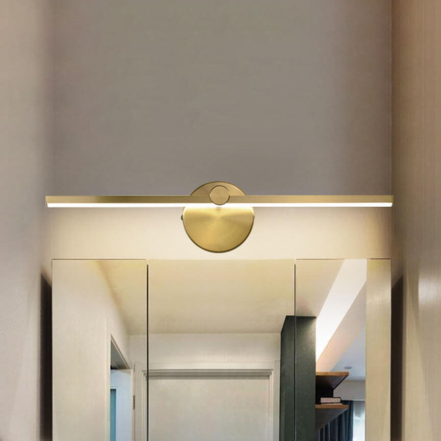 Nordic Minimalist Aluminum Long Bar Switch LED Mirror Wall