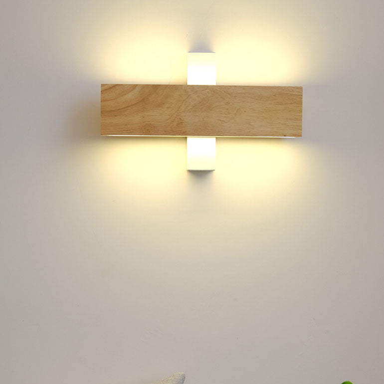 Contemporary Nordic Log Rectangular Flat Rotatable Solid