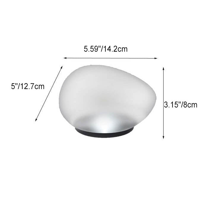 Solar Pebble ABS Sandblasted Glass LED Outdoor Landscape