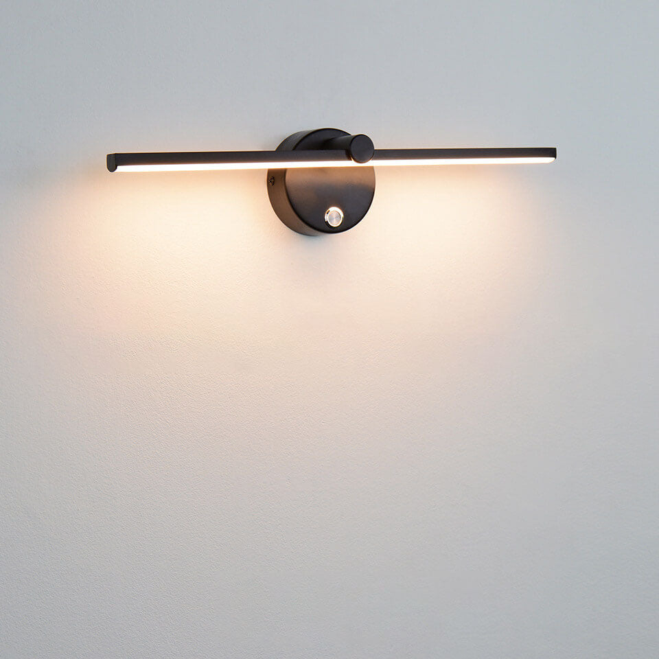 Nordic Minimalist Aluminum Long Bar Switch LED Mirror Wall