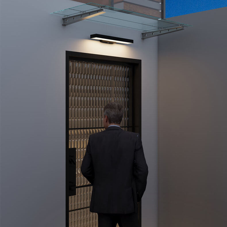 Modern Minimalist Rectangular Flat LED Sensor Outdoor