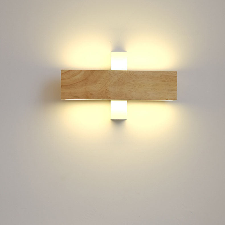 Contemporary Nordic Log Rectangular Flat Rotatable Solid