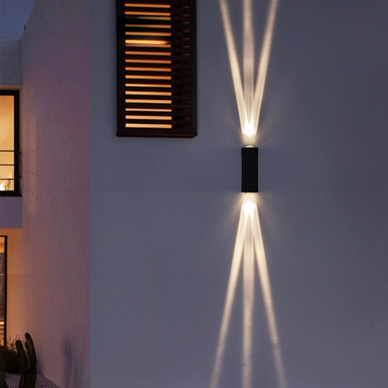 Modern Aluminum Lens Outdoor Patio Double-headed LED Wall
