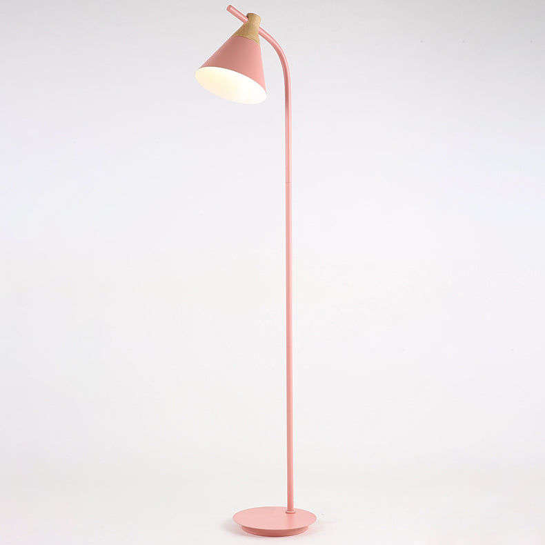 Contemporary Nordic Round Macaron Metal 1-Light Standing