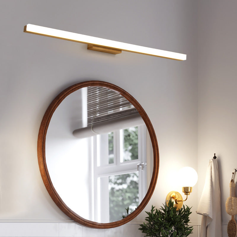 Nordic Minimalist Wooden Long Strip Vanity Light LED Wall