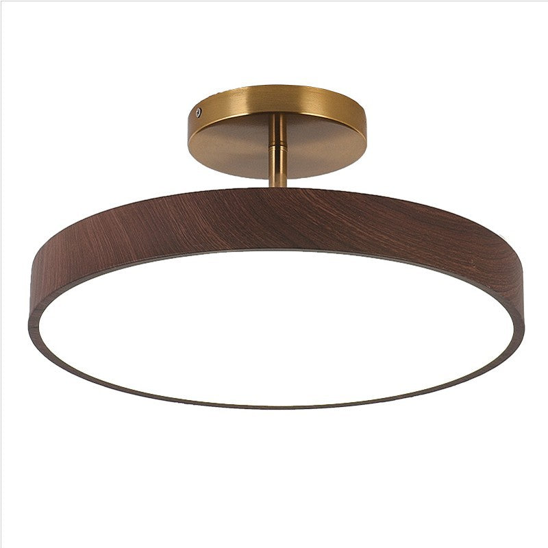 Japanese Wabi-sabi Minimalist Wood Grain Round LED