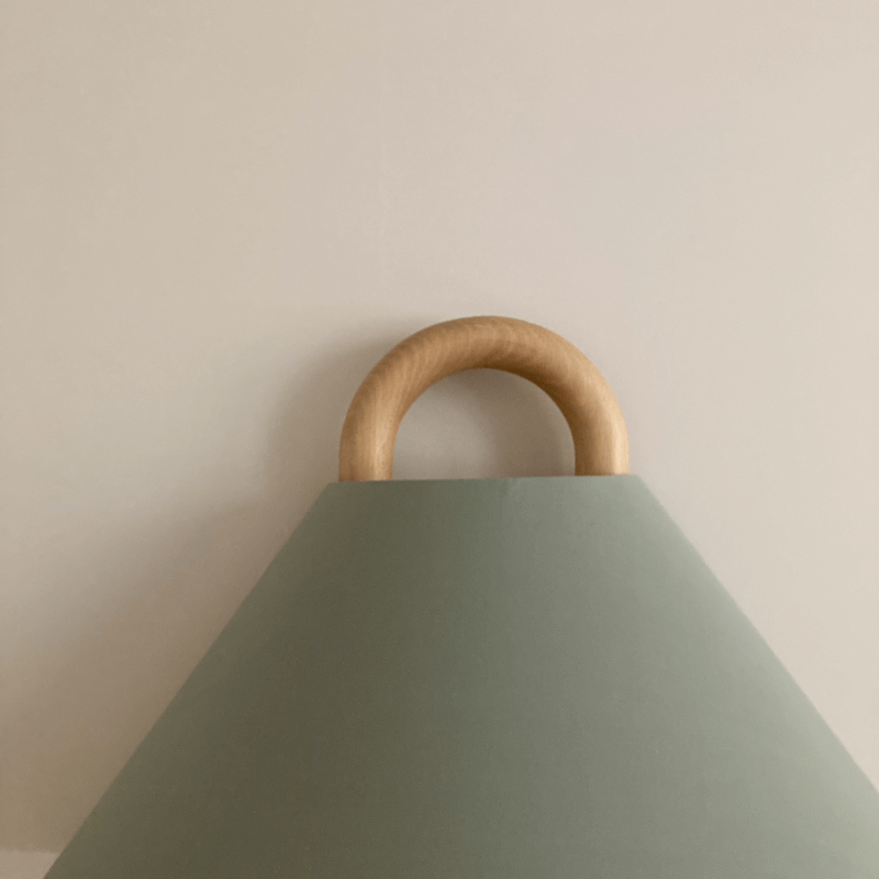 Modern Original Solid Wood Pleated Semi-Circle 1-Light Wall