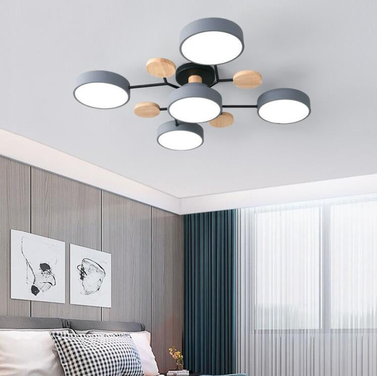 Contemporary Scandinavian Round Molecule Branch Design LED