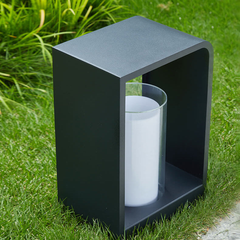 Modern Minimalist Square Frame Stainless Steel Acrylic LED