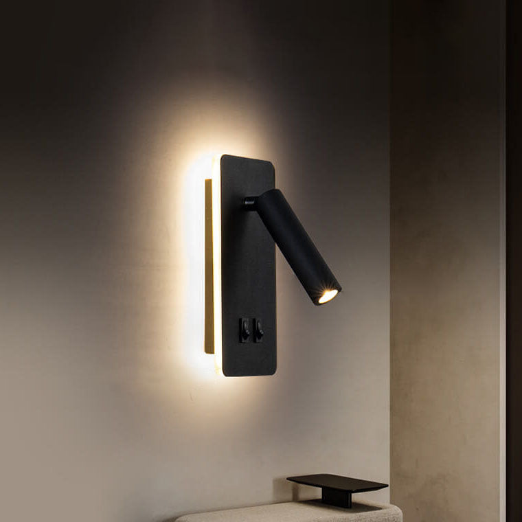 Contemporary Nordic Iron Square Spotlight Rotatable LED