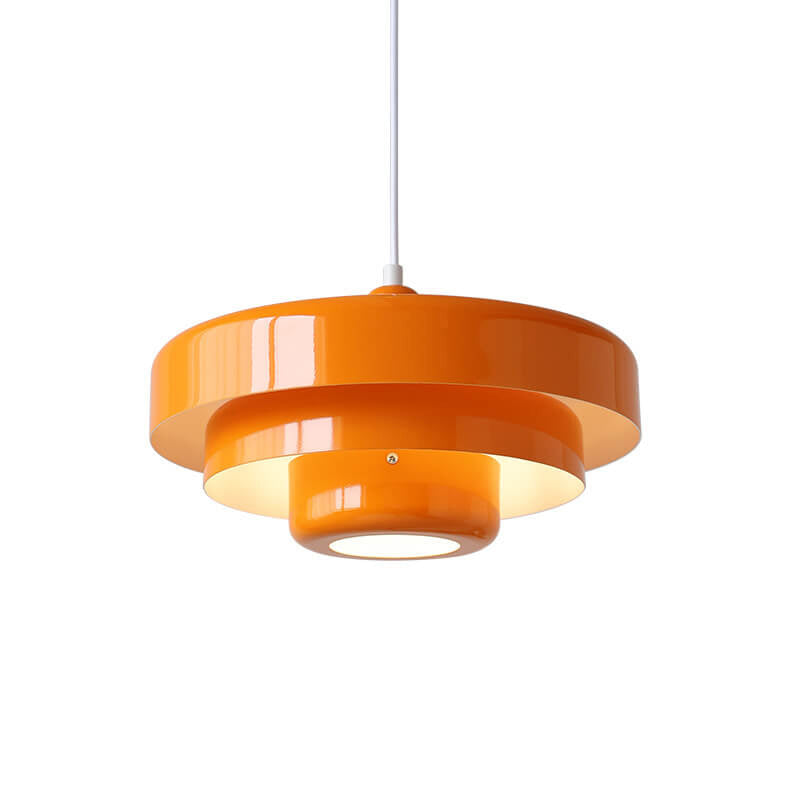 Nordic Vintage Multi-Layered Round Metal 1-Light Pendant