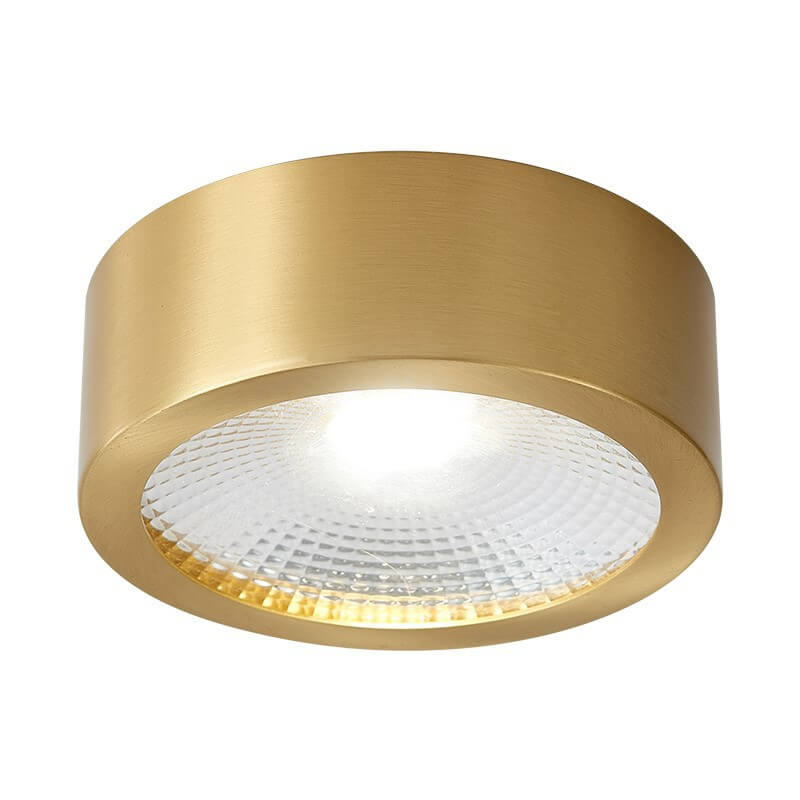 Modern Luxury Round Copper Ultra-thin LED Flush Mount Light