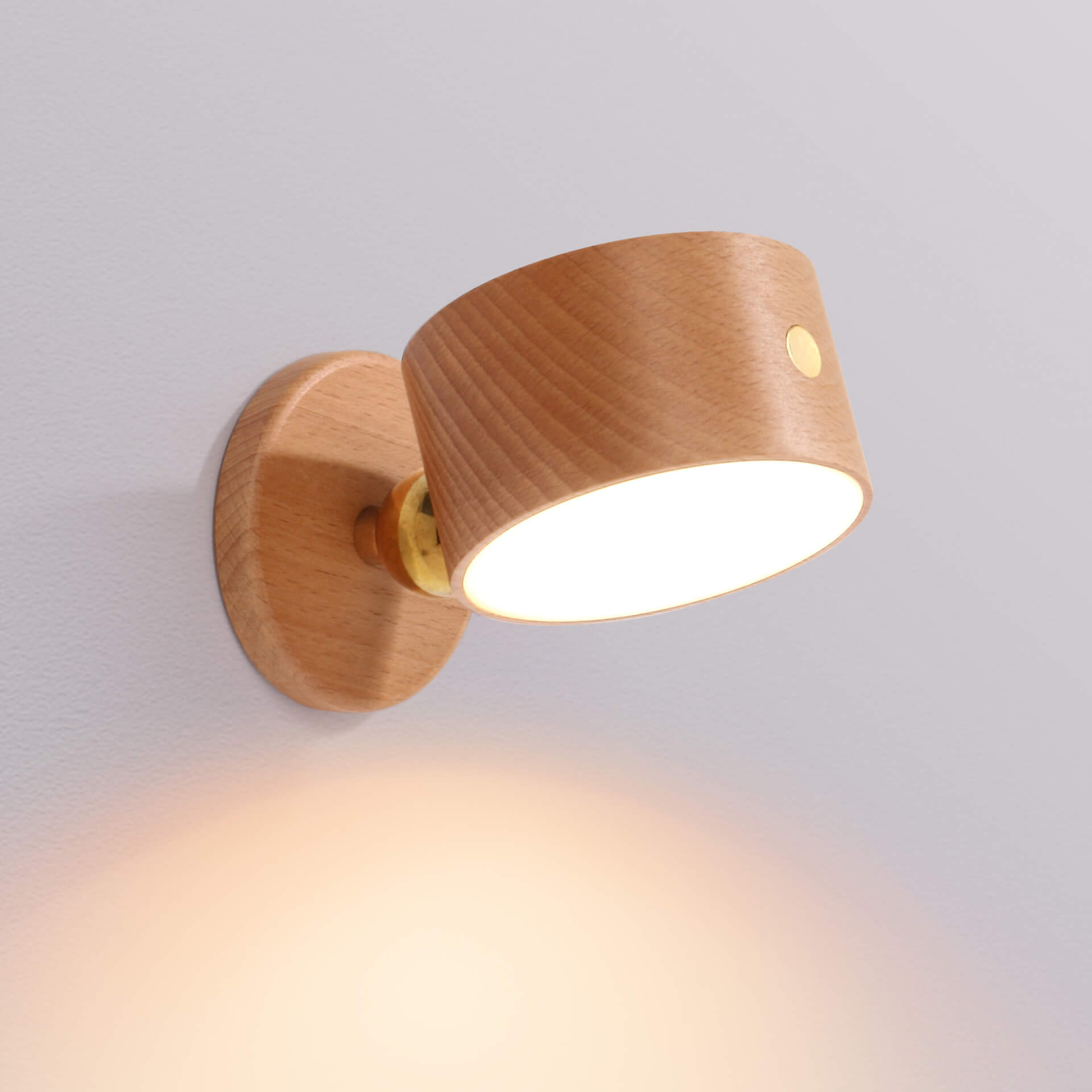 Simple Wooden USB Rechargeable Touch Magnetic LED Night