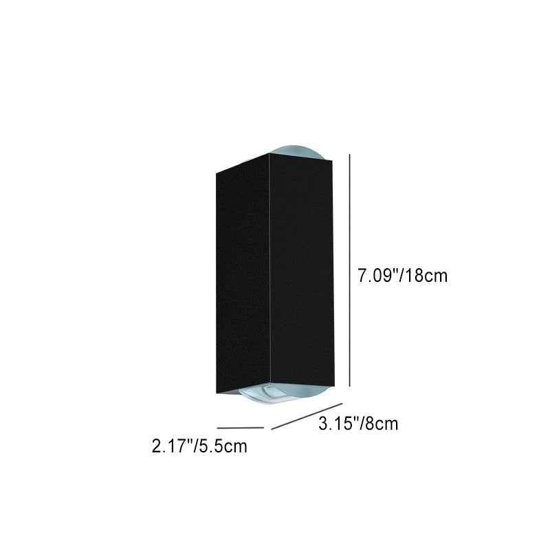 Modern Aluminum Lens Outdoor Patio Double-headed LED Wall