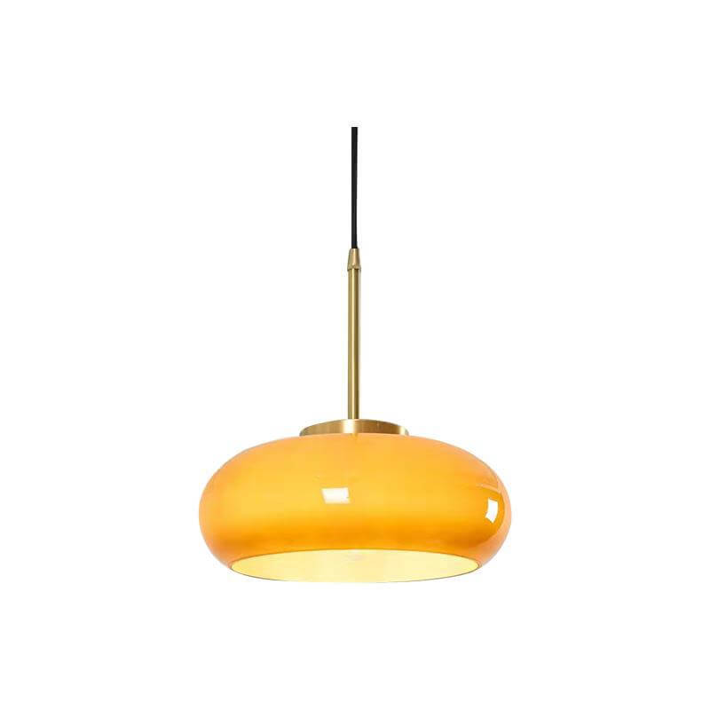 Modern Retro Round Solid Color Glass Electroplated Copper
