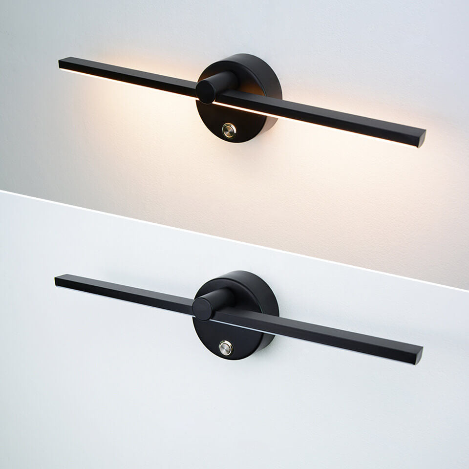 Nordic Minimalist Aluminum Long Bar Switch LED Mirror Wall