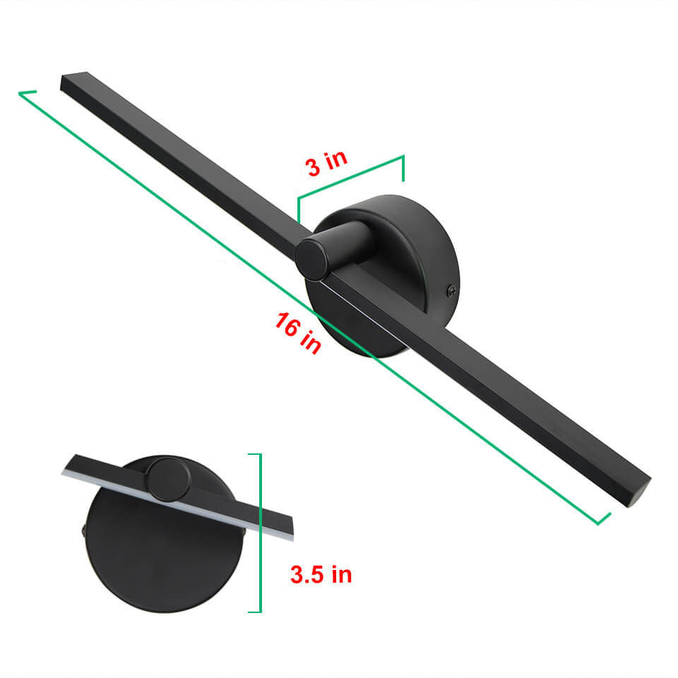 Nordic Minimalist Aluminum Long Bar Switch LED Mirror Wall