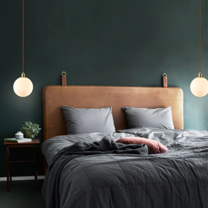 Contemporary Nordic Minimalist White Orb 1-Light Pendant