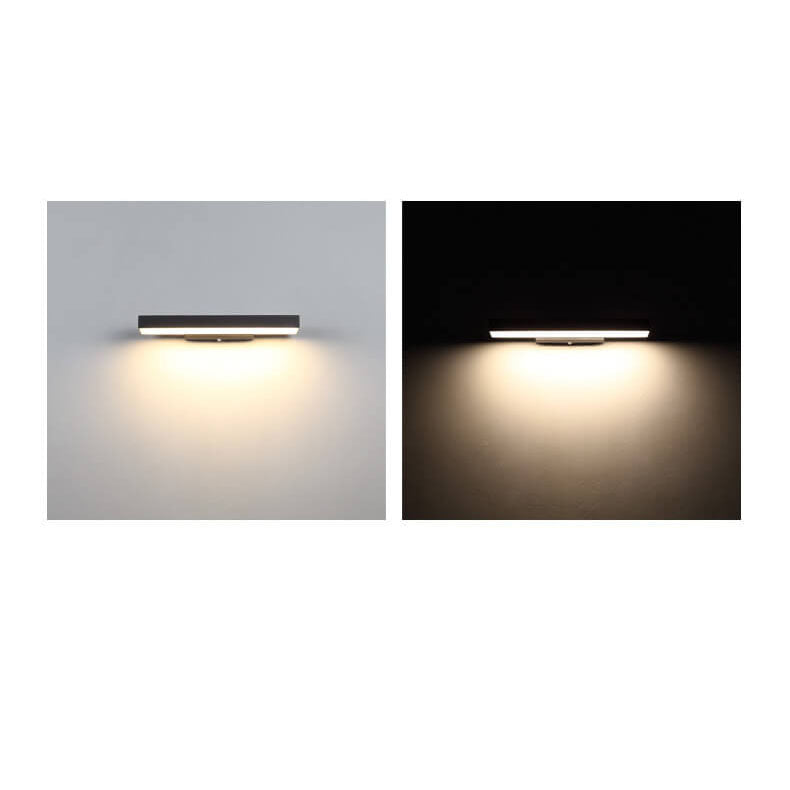 Modern Minimalist Rectangular Flat LED Sensor Outdoor