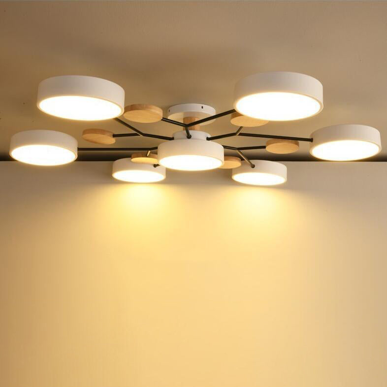 Contemporary Scandinavian Round Molecule Branch Design LED