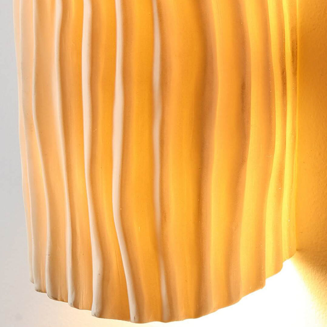 Contemporary Nordic Resin Striped Half Cylinder 2-Light
