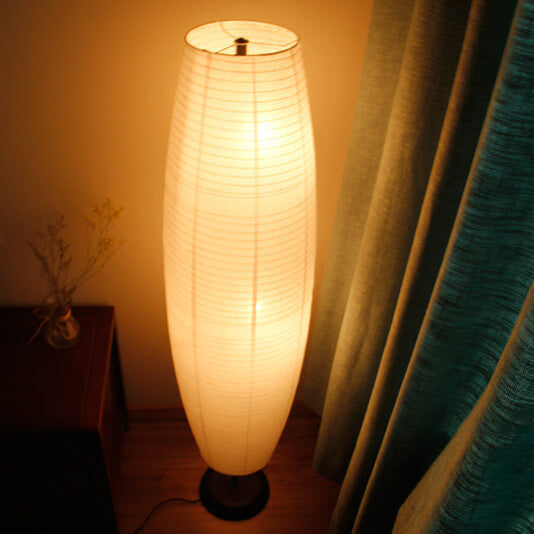 Nordic Minimalist Rice Paper Column 2-Light Standing Floor
