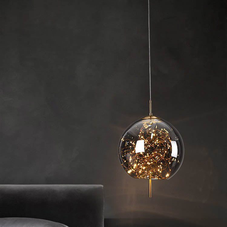 Contemporary Scandinavian Cylinder Oval Glass 1-Light